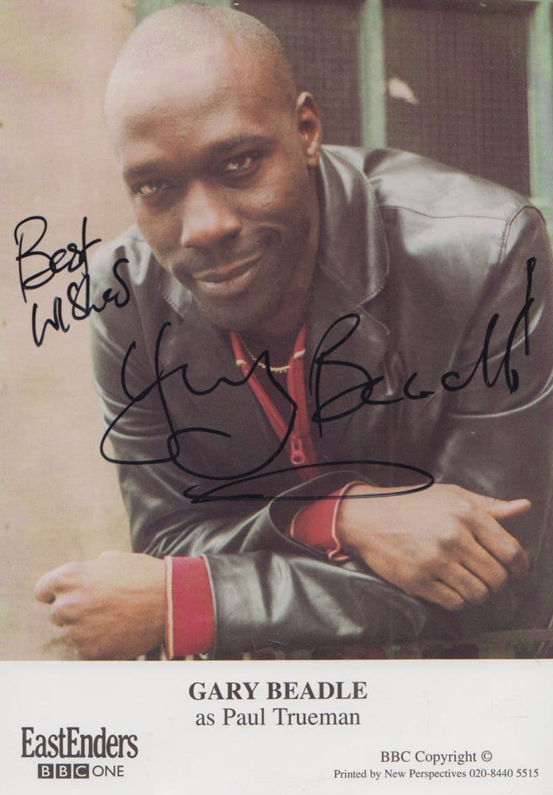 Gary Beadle Paul Trueman Vintage Hand Signed BBC Eastenders Cast Photo