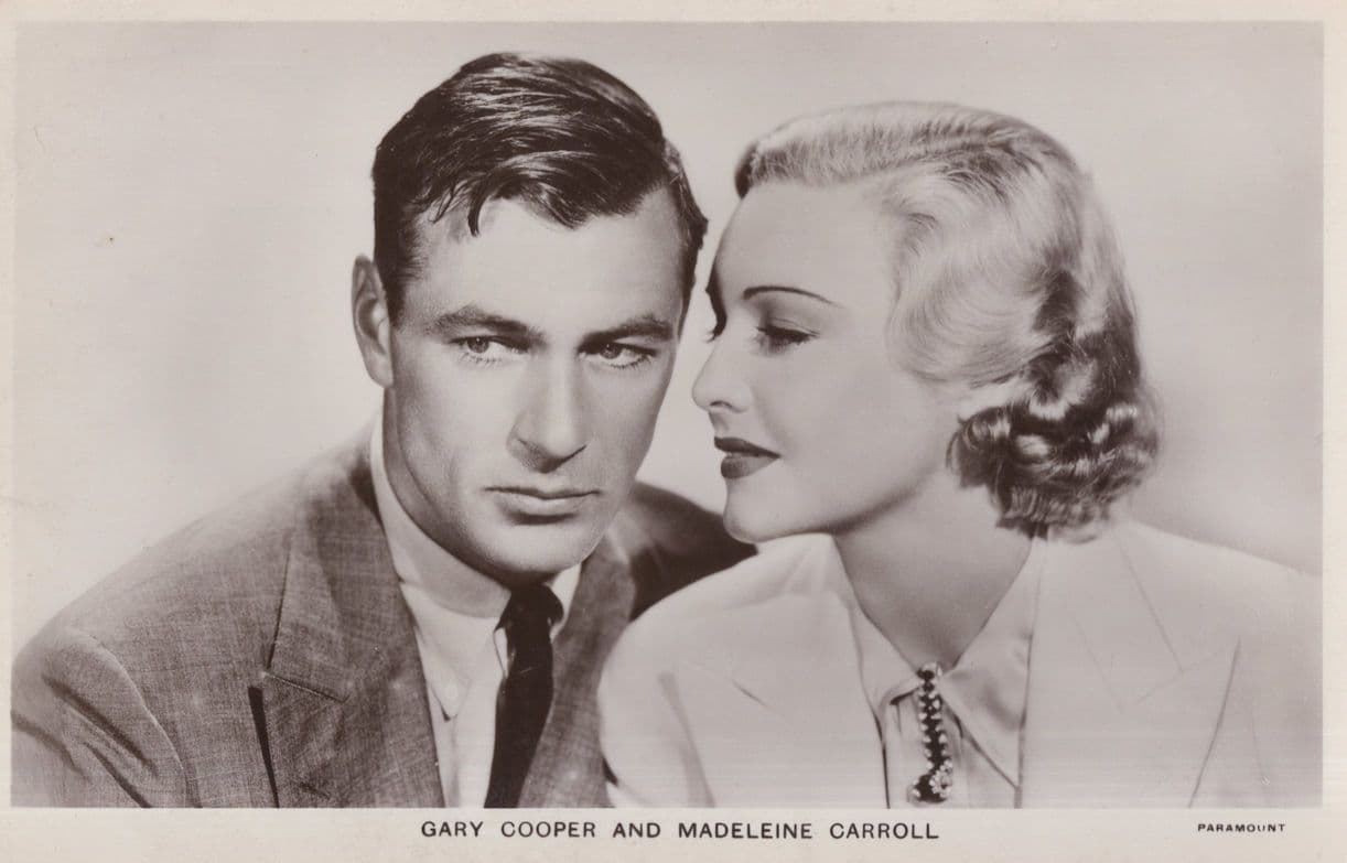 Gary Cooper Madeleine Carroll Film Partners Postcard & Photo s
