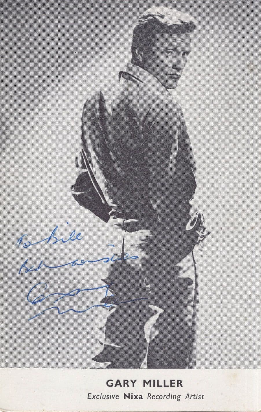 Gary Miller Decca LP Records Vintage Official Hand Signed Photo