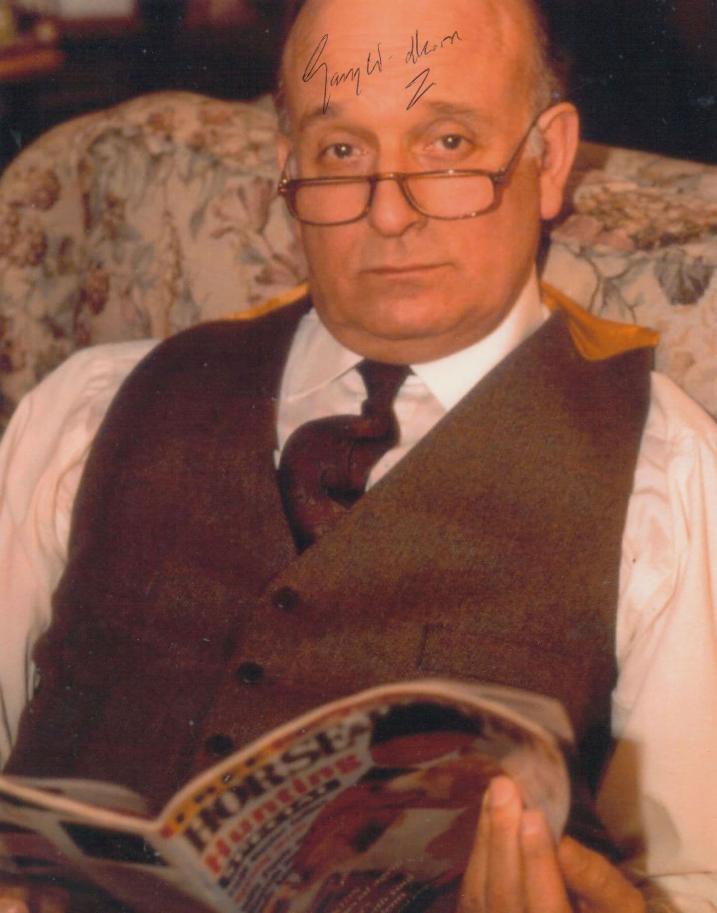Gary Waldhorn The Vicar Of Dibley Brush Strokes 10x8 Hand Signed Photo