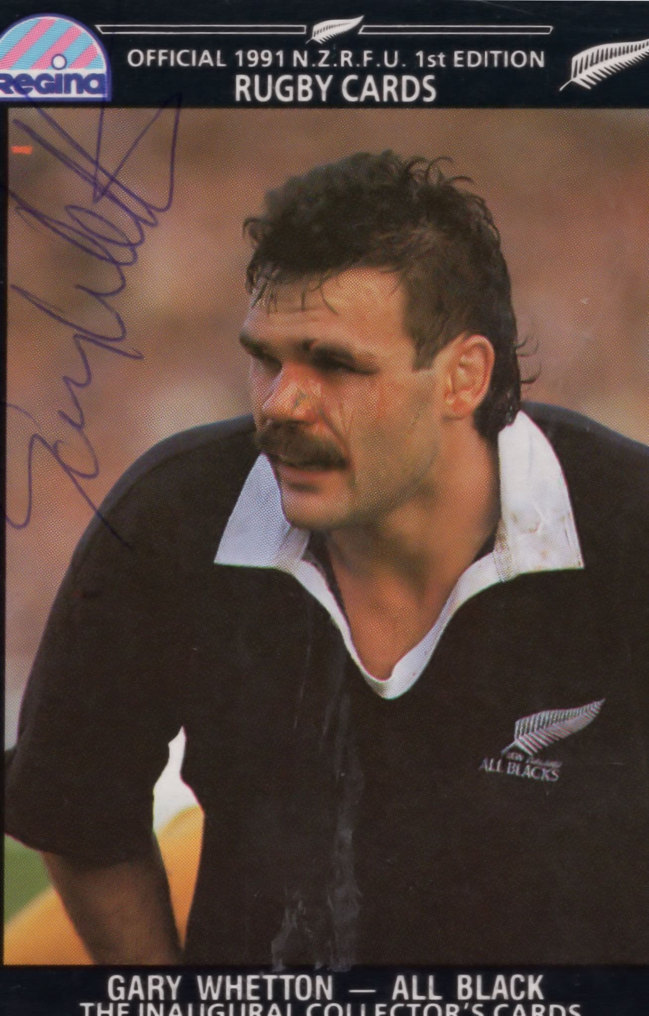 Gary Whetton Welsh New Zealand Rugby All Blacks Hand Signed Rugby Photo