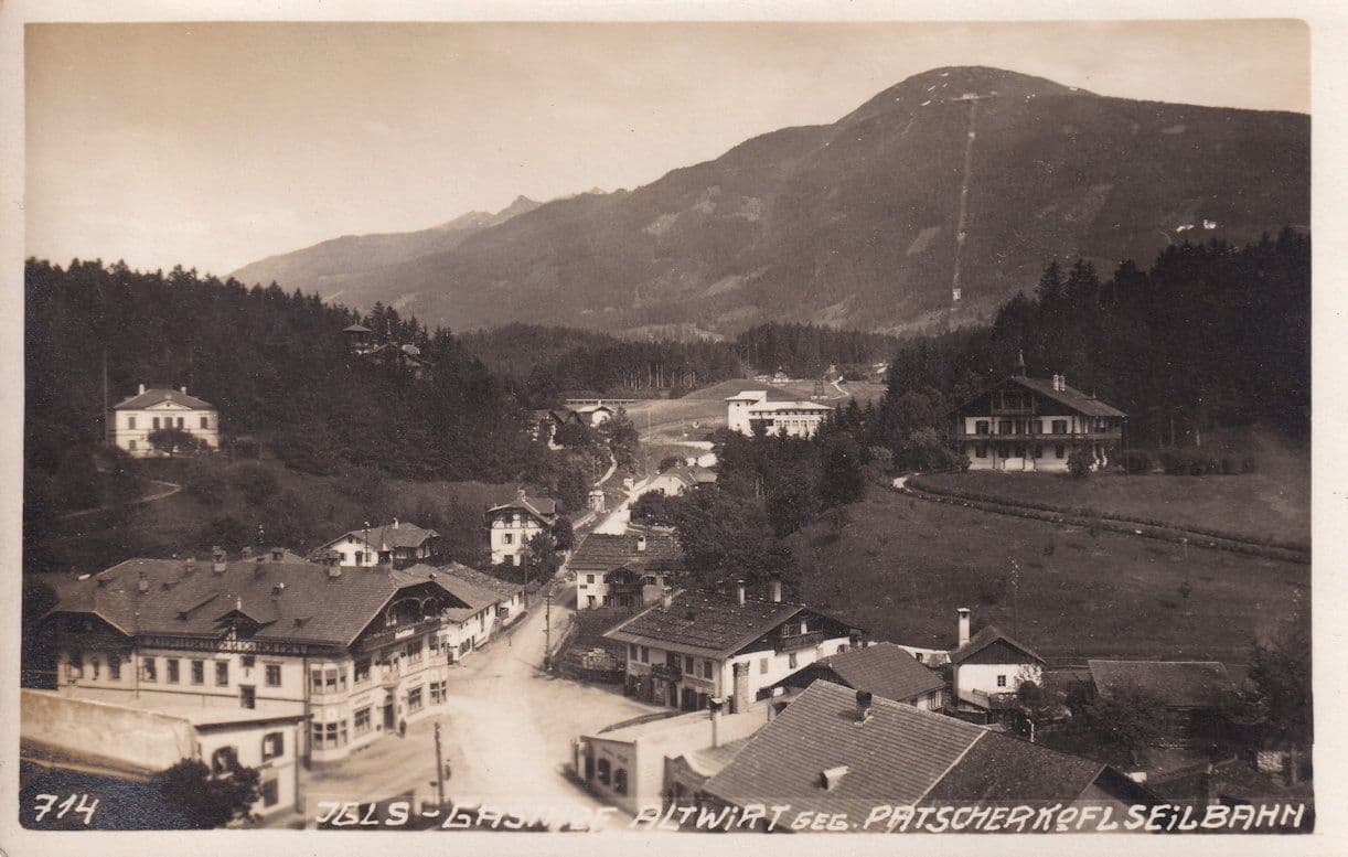 Gasthof Altwirt Patscherkofl Seilbahn Austria 2x Old Postcard