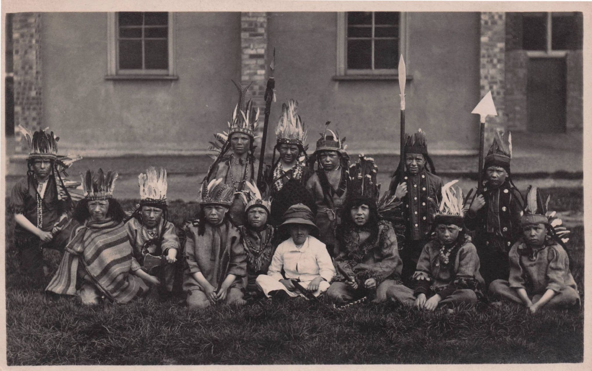 Gathering Of South Africa Rickshaw Boys Antique Postcard