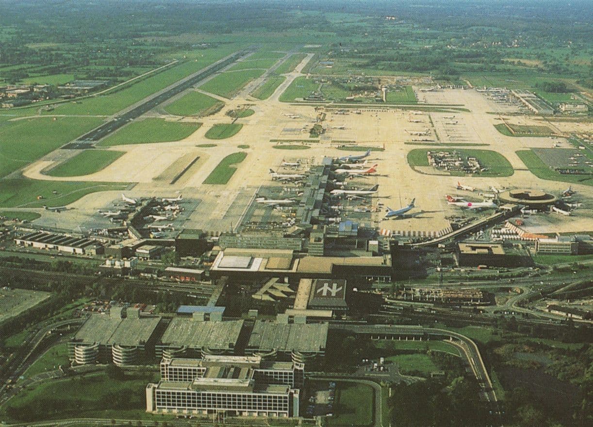 Gatwick Airport London Spectacular Aerial Charles Skipton Postcard