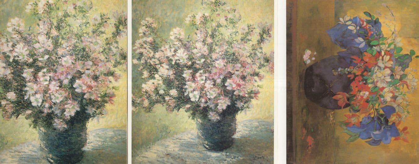 Gauguin Monet A Vase Of Flowers 3x Painting Postcard s