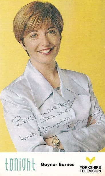 Gaynor Barnes Yorkshire Tonight Show Panorama Hand Signed Photo