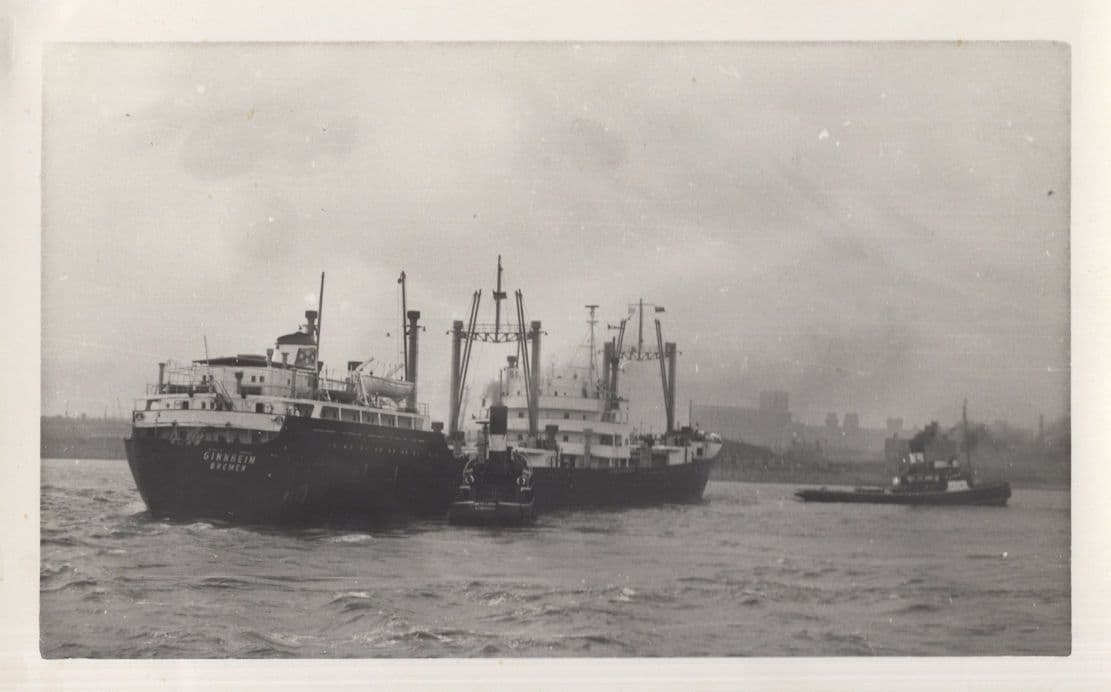 Geinnheim Bremen German 1955 Built Cargo Ship Rare Photo