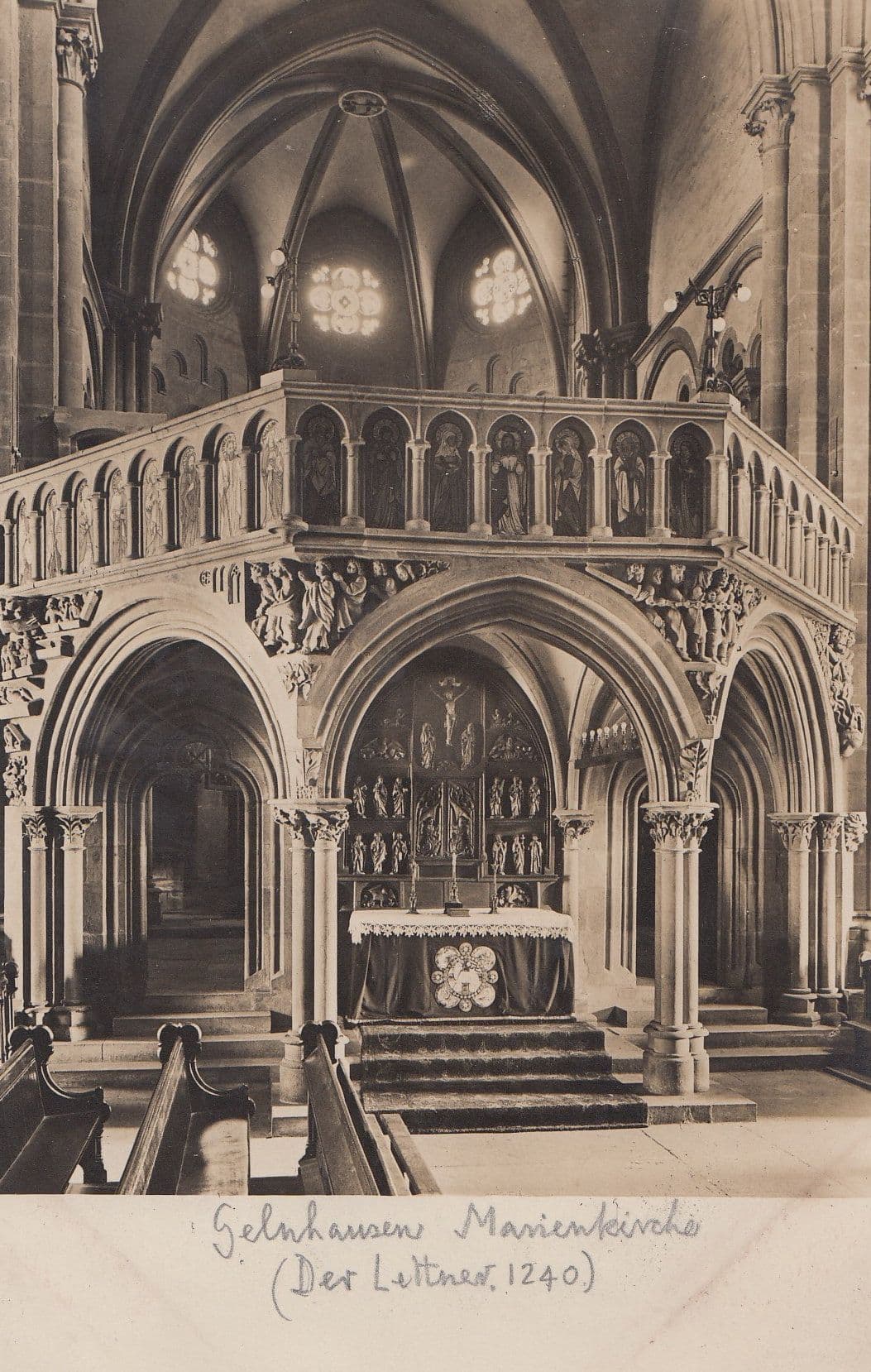 Gelhnhausen Marienkirche Der Lettner Um 1240 Postcard