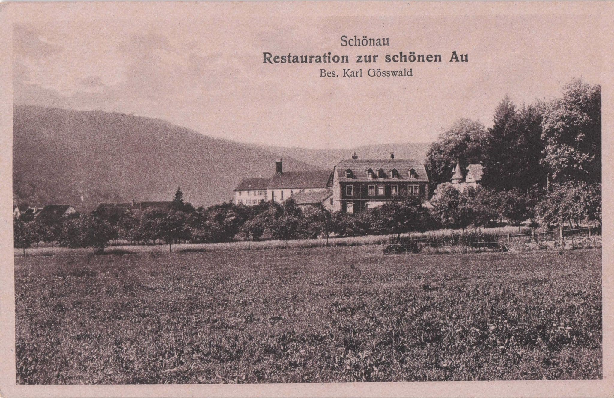 GemÔøΩnden Kloster Schonau Restauration zur schonen Au German Postcard
