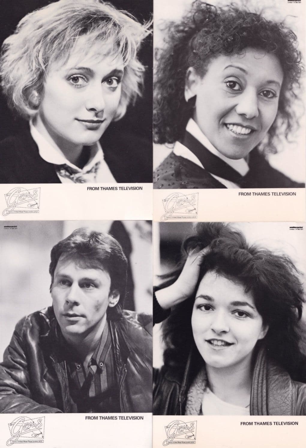 Gems ITV Covent Garden Fashion Soap 1980s 12x Cast Card & Hand Signed LWT