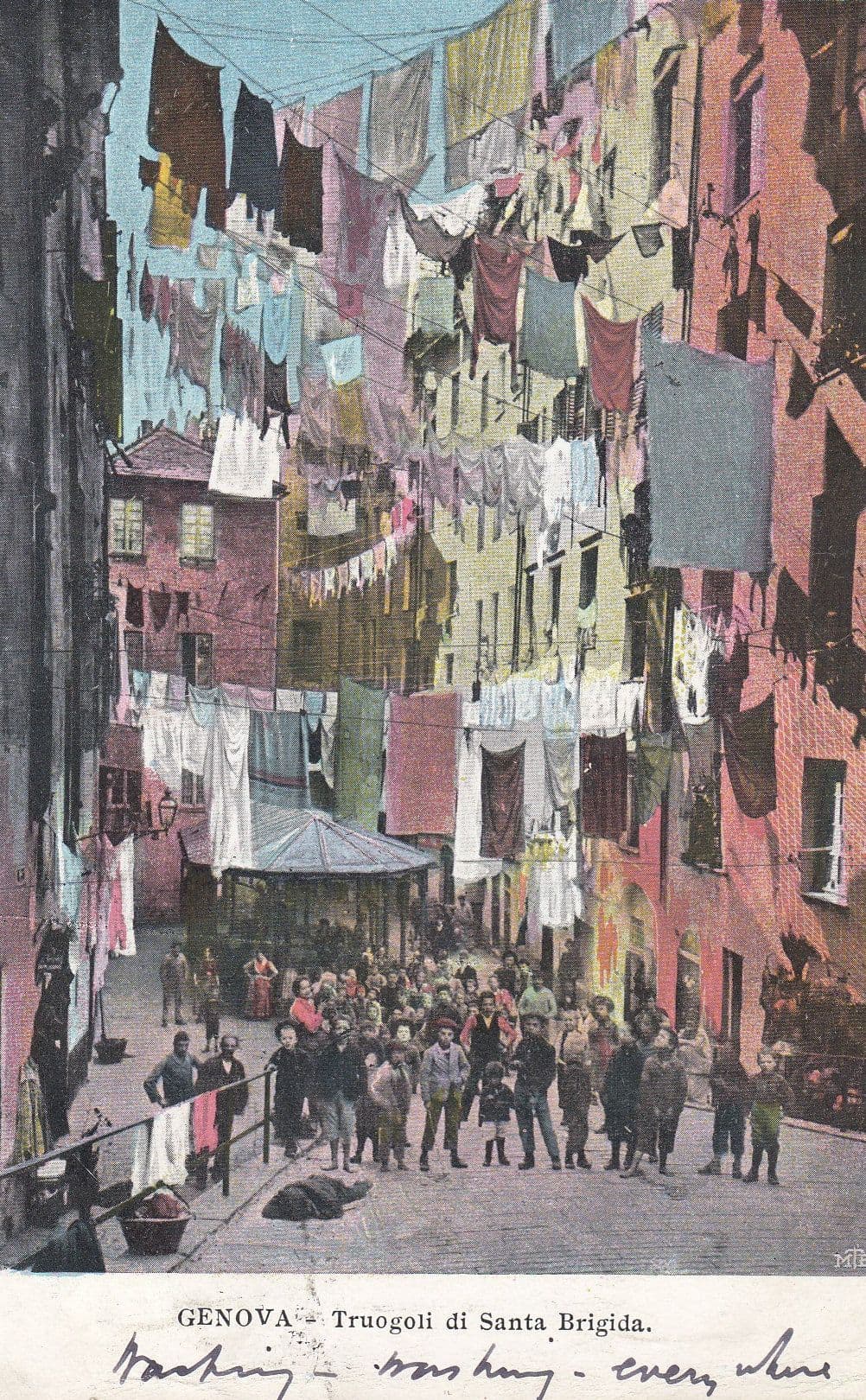 Genova Italy Trugoli Di Santa Brigida Postcard
