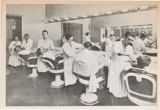 Gents Hairdressers Barbers Alexander Jazz Military WW2 Club Rome Italian Postcard