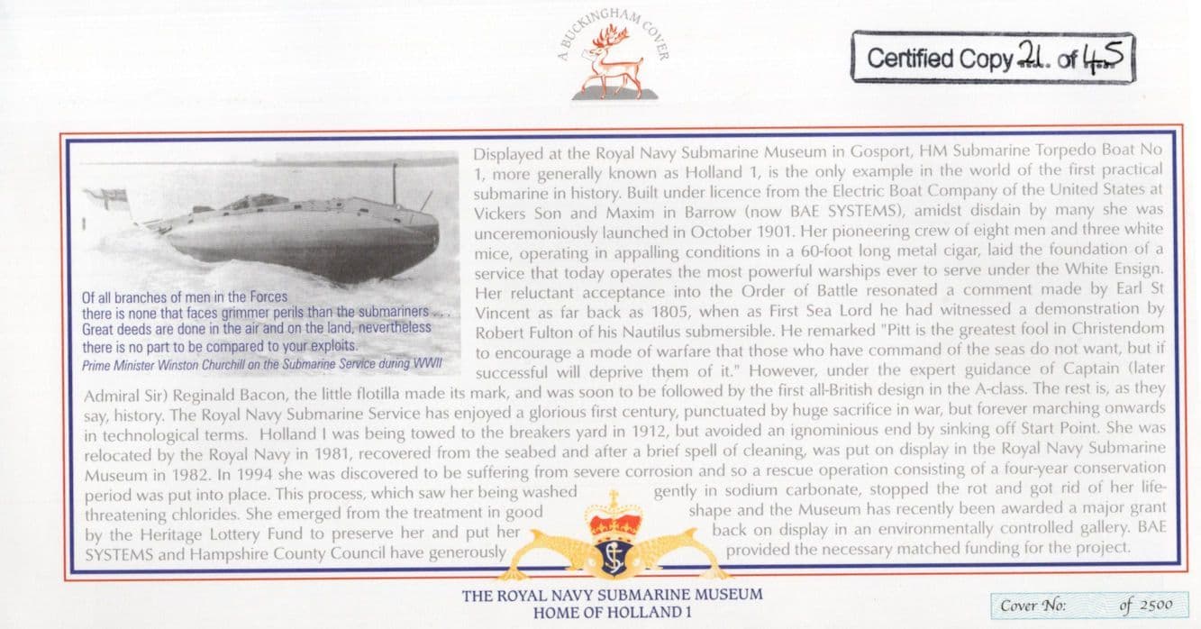 Geoffrey Hoon Labour MP Defence LTD TO 45 Hand Signed Submarine FDC