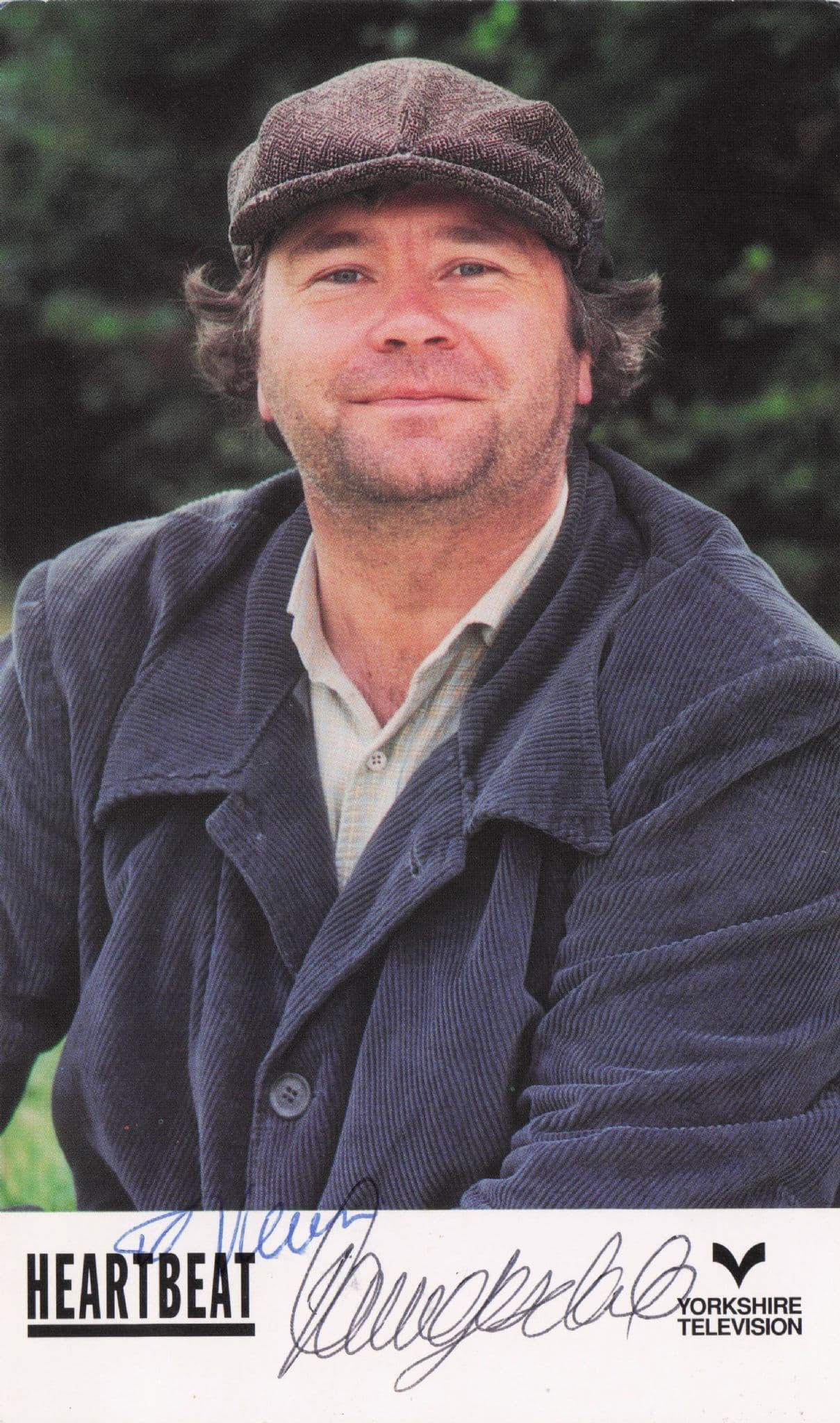 Geoffrey Hughes as Vernon Scripps Heartbeat Hand Signed Cast Card Photo