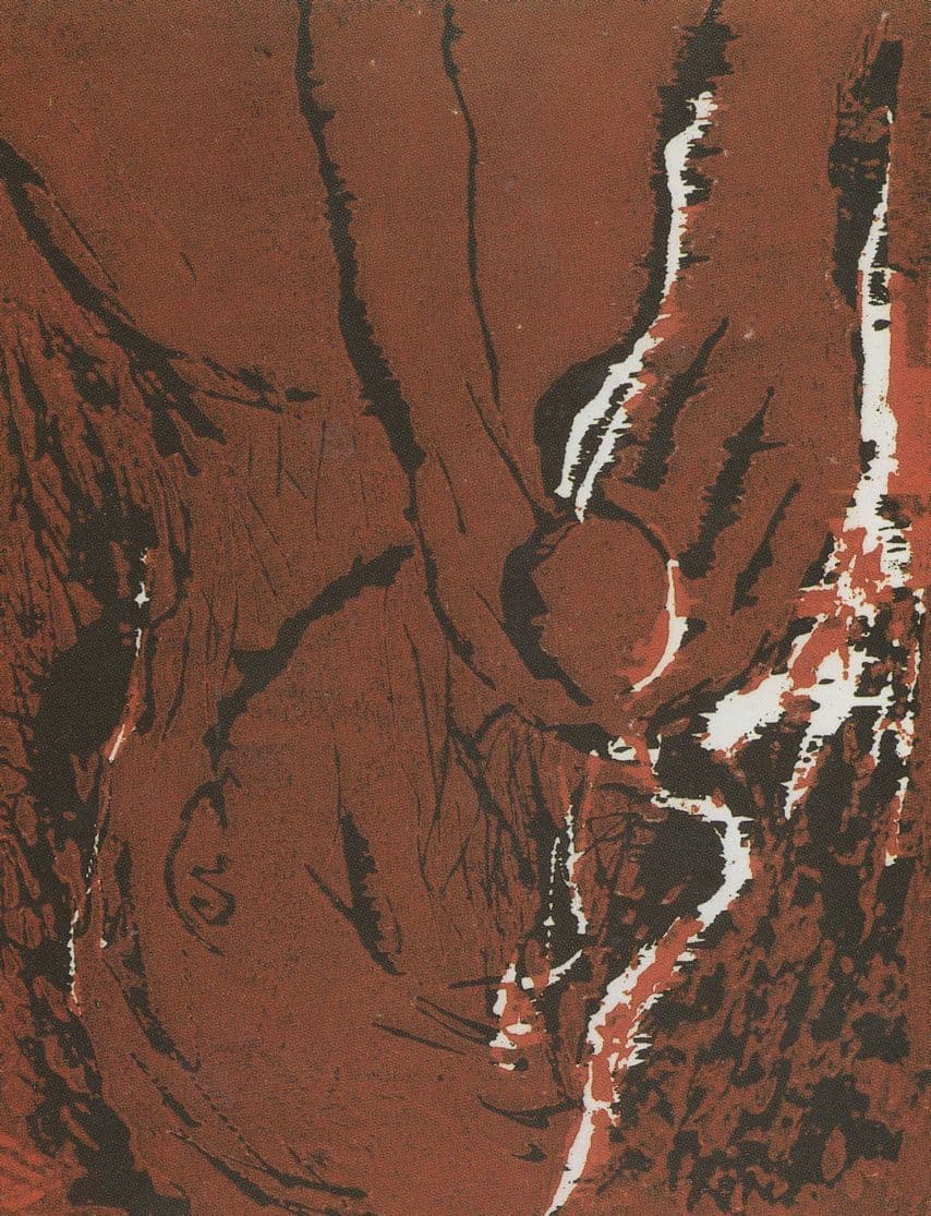 Georg Baselitz Large Head Woodcut Tate Painting Gallery Postcard