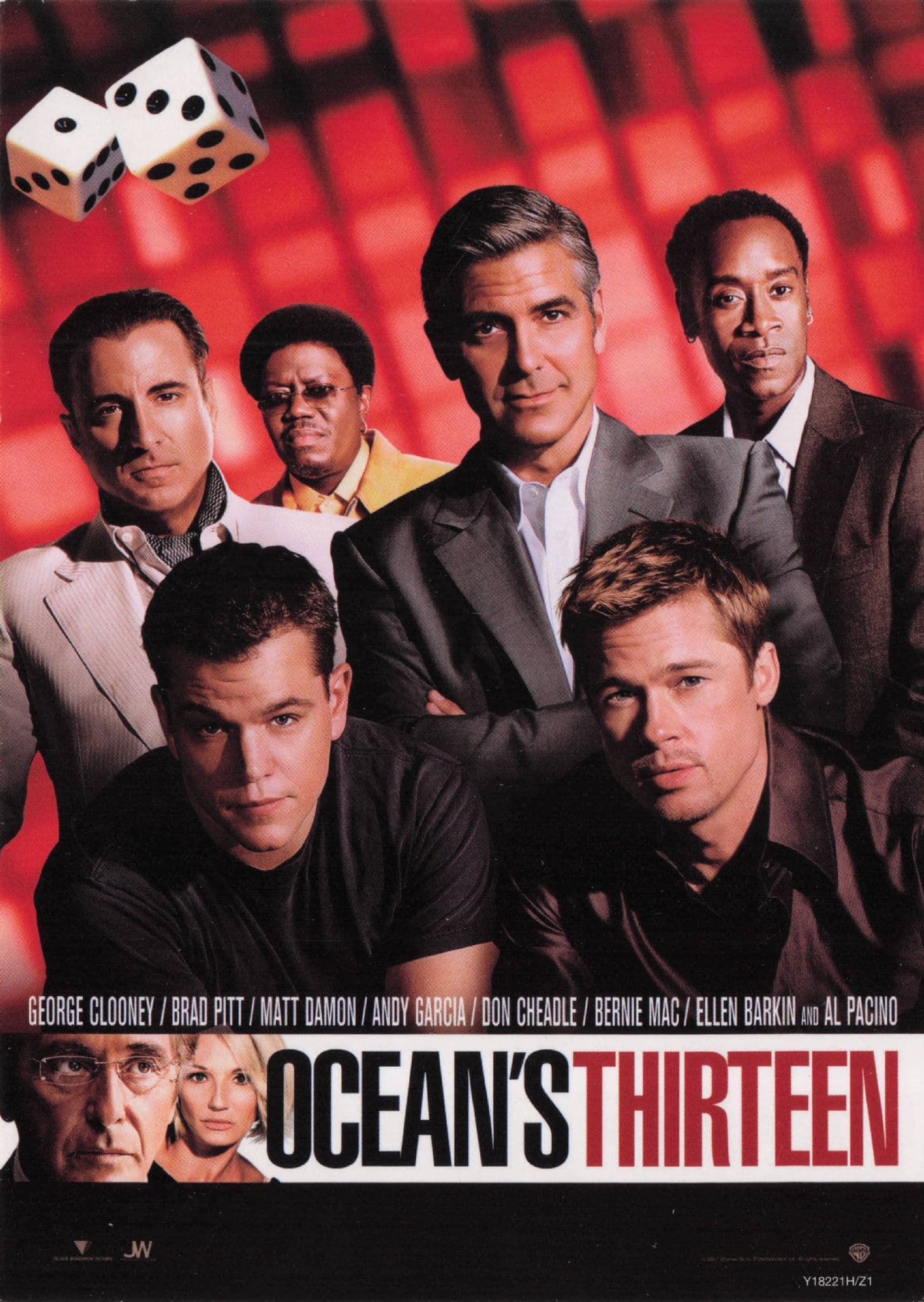 George Clooney in Ocean's Thirteen PB Film Movie Advertising Postcard