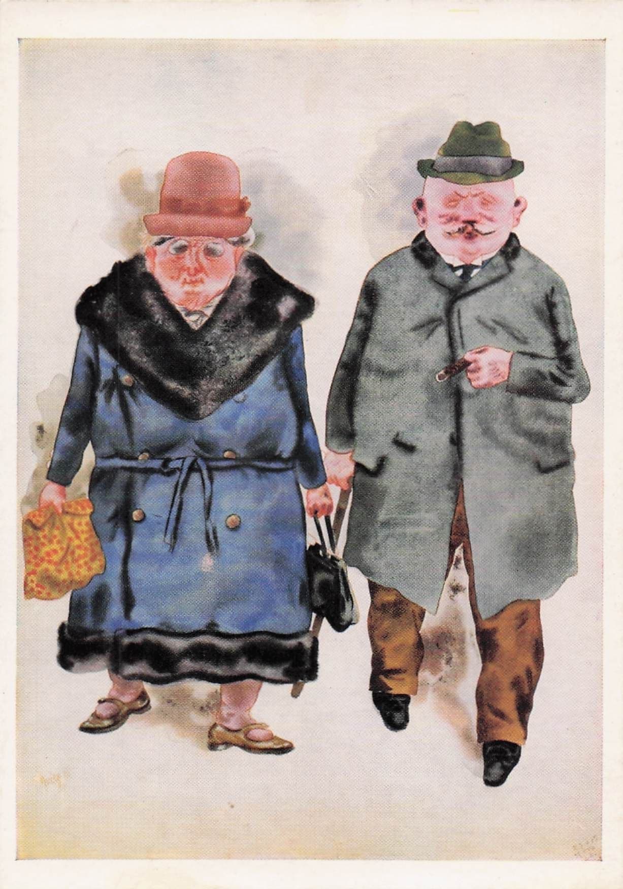 George Grosz A Married Couple Tate Gallery Painting Postcard