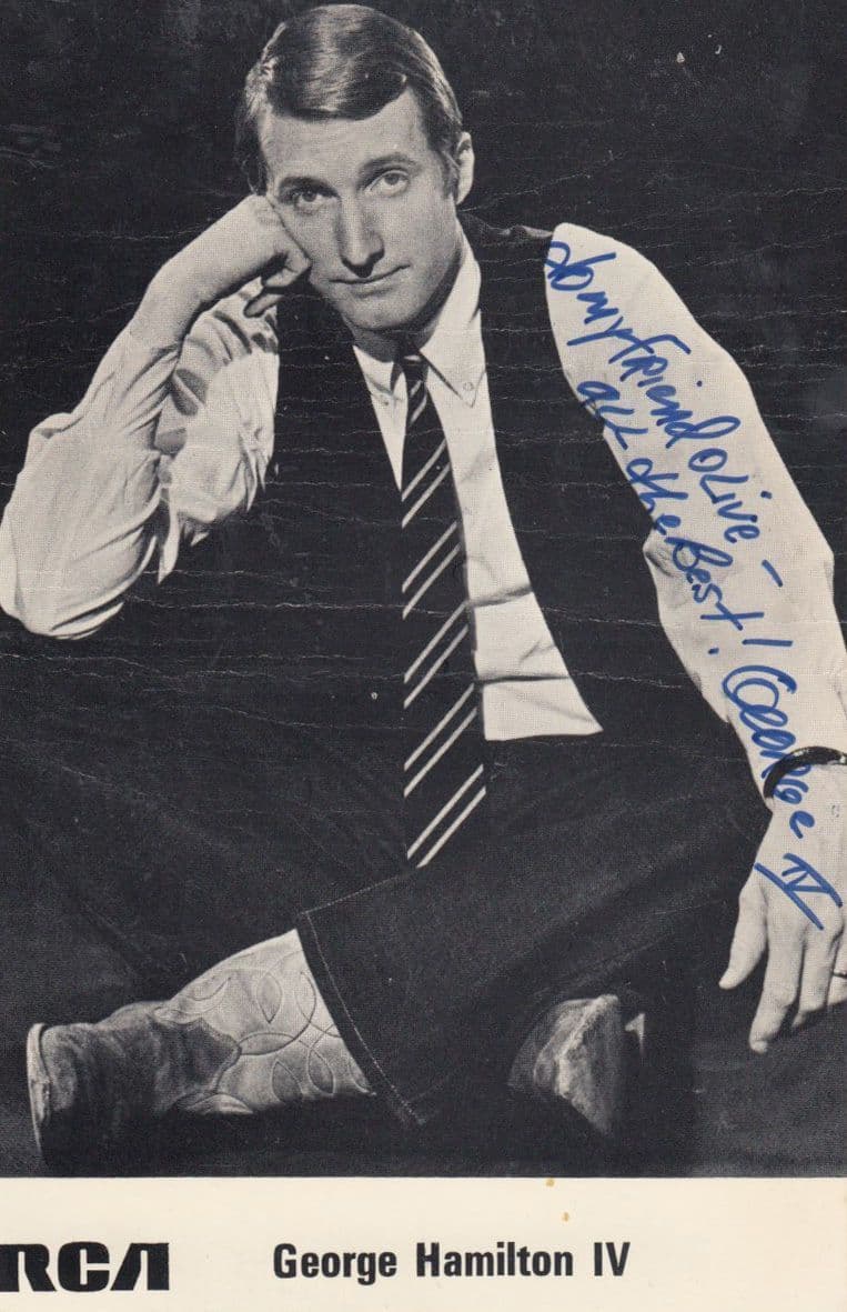 George Hamilton IV Country & Western Music Singer Antique Hand Signed Photo