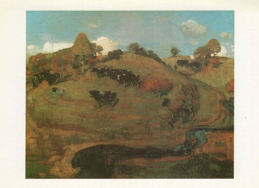 George Henry Galloway Landscape Glasgow Museum Painting Postcard