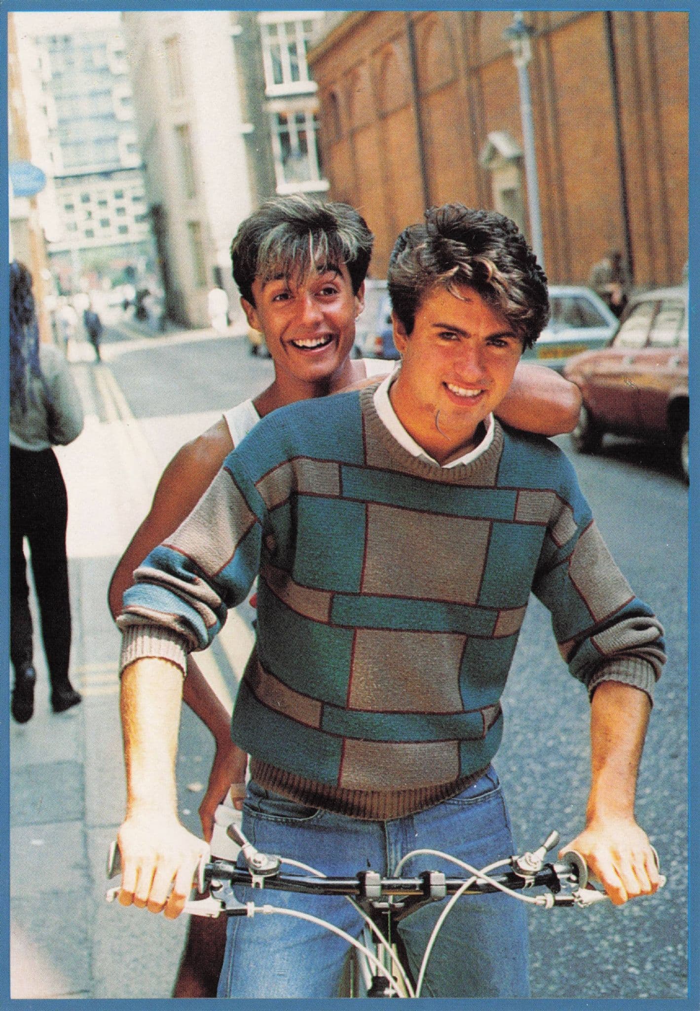 George Michael Wham On Motorcycle Santoro Rare Music Postcard