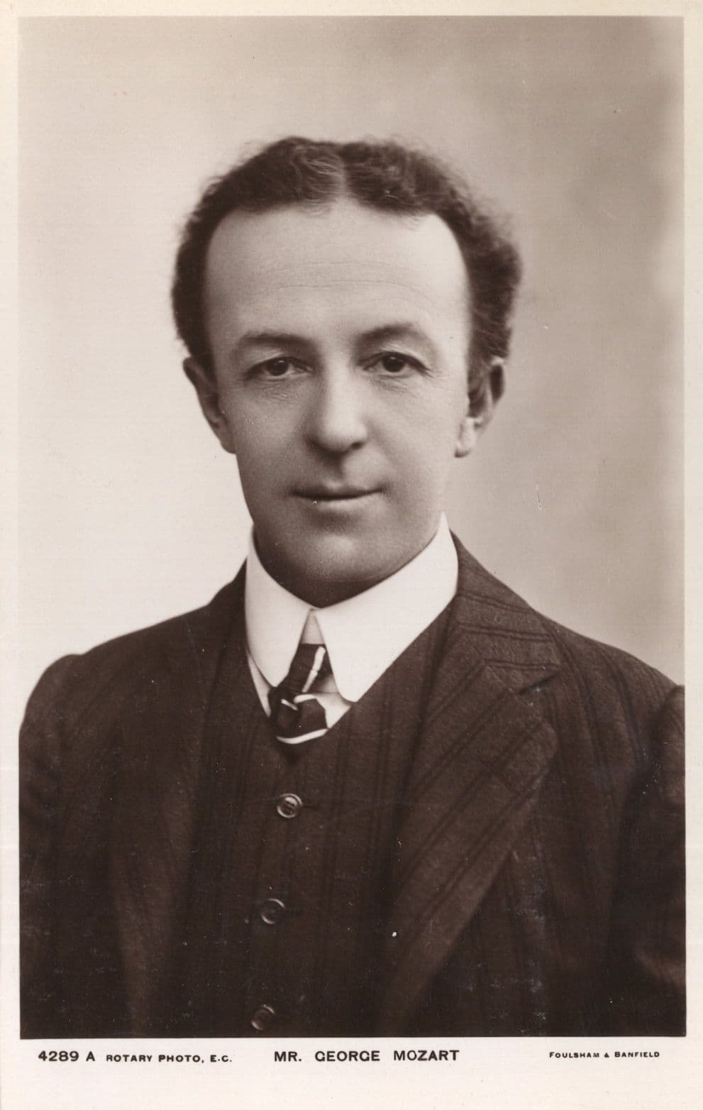 George Mozart Music Hall Old Theatre Comedian Real Photo Postcard