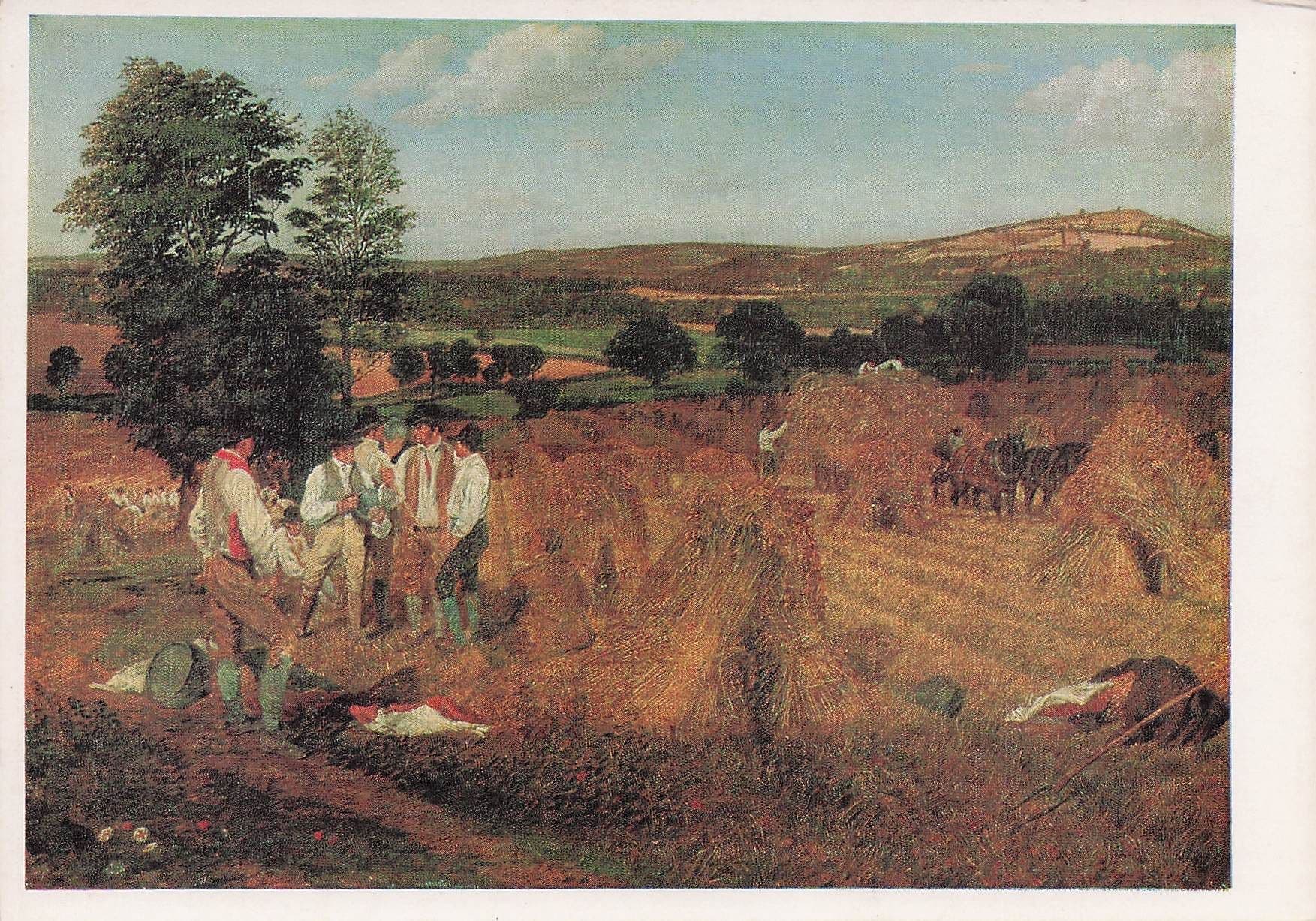 George Robert Lewis Hertfordshire Harvest Tate Gallery Painting Postcard