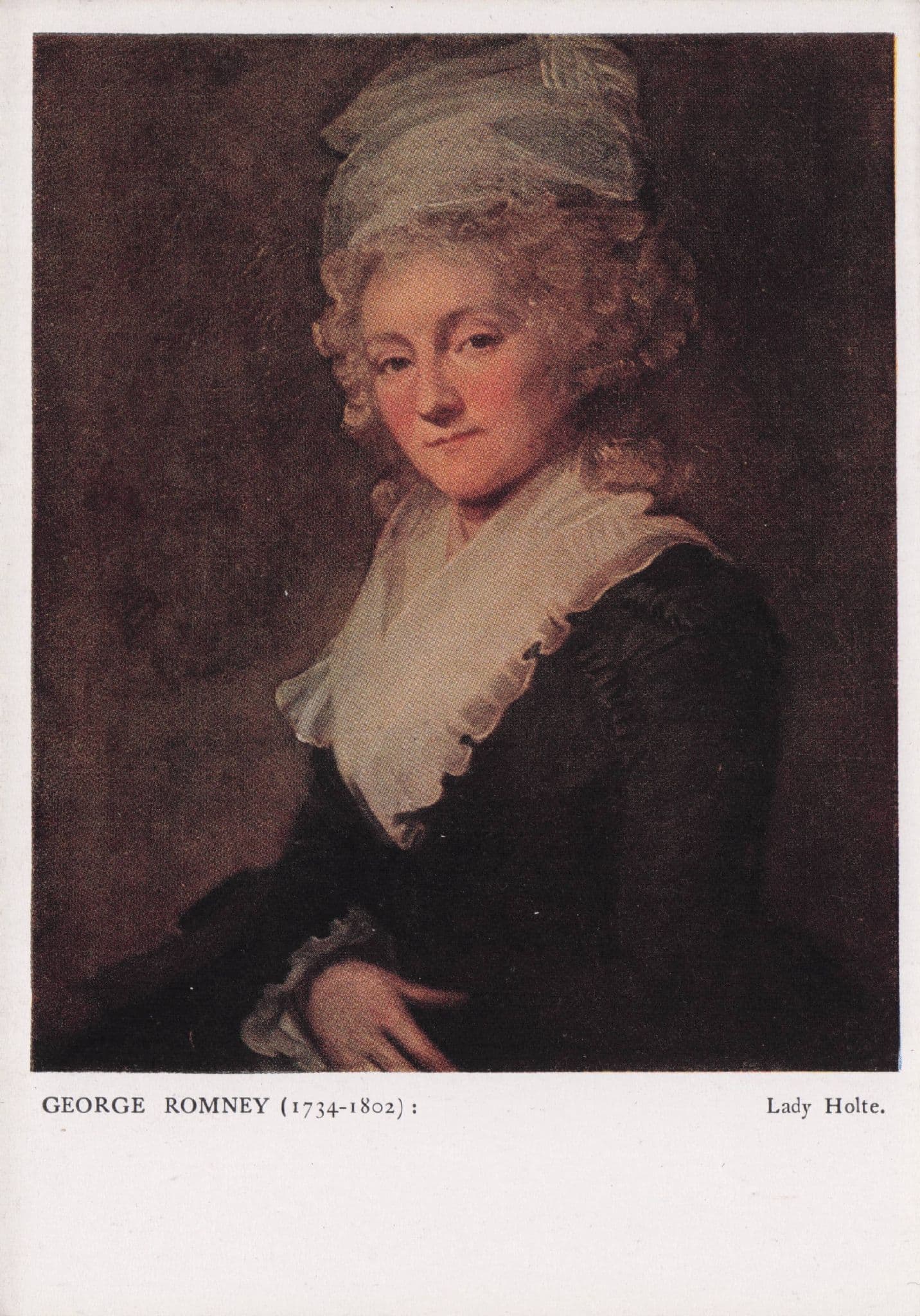 George Romney Lady Holte Birmingham Art Gallery Rare Old Postcard