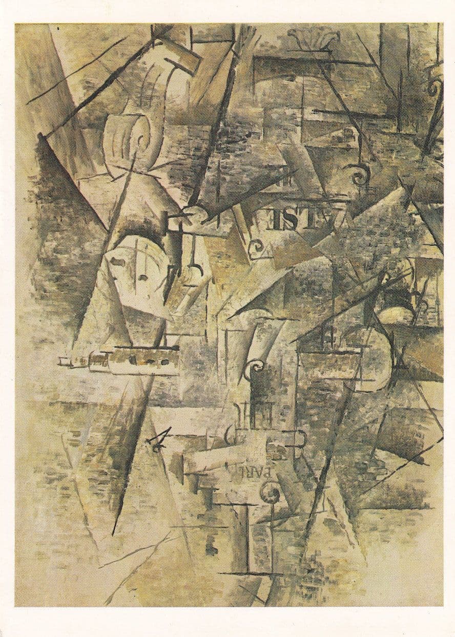 Georges Braque Clarinet And Bottle Of Rum On Mantelpiece Postcard