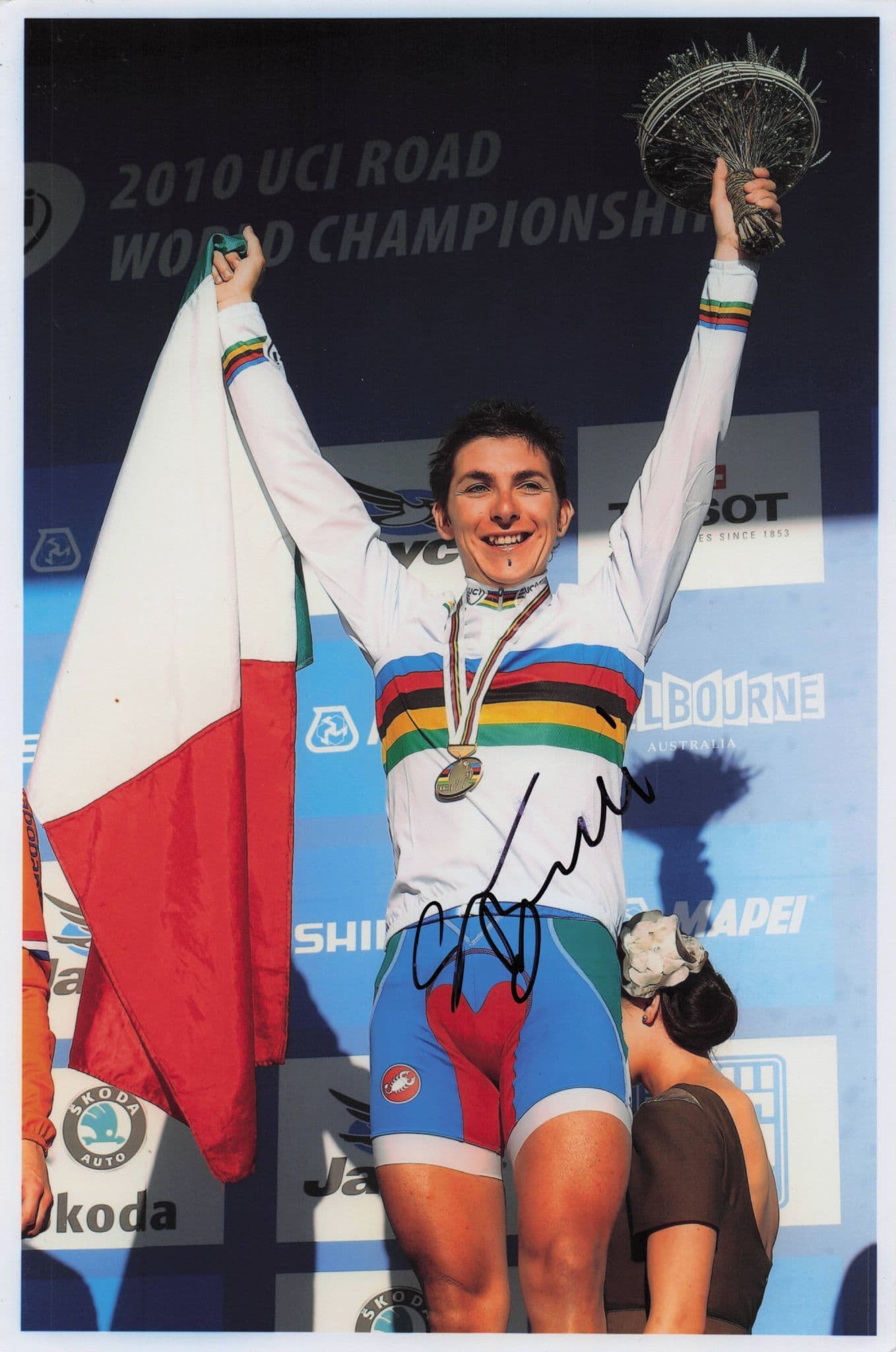 Georgia Bronzini Italian Cyclist 2018 World Championships 12x8 Hand Signed Photo