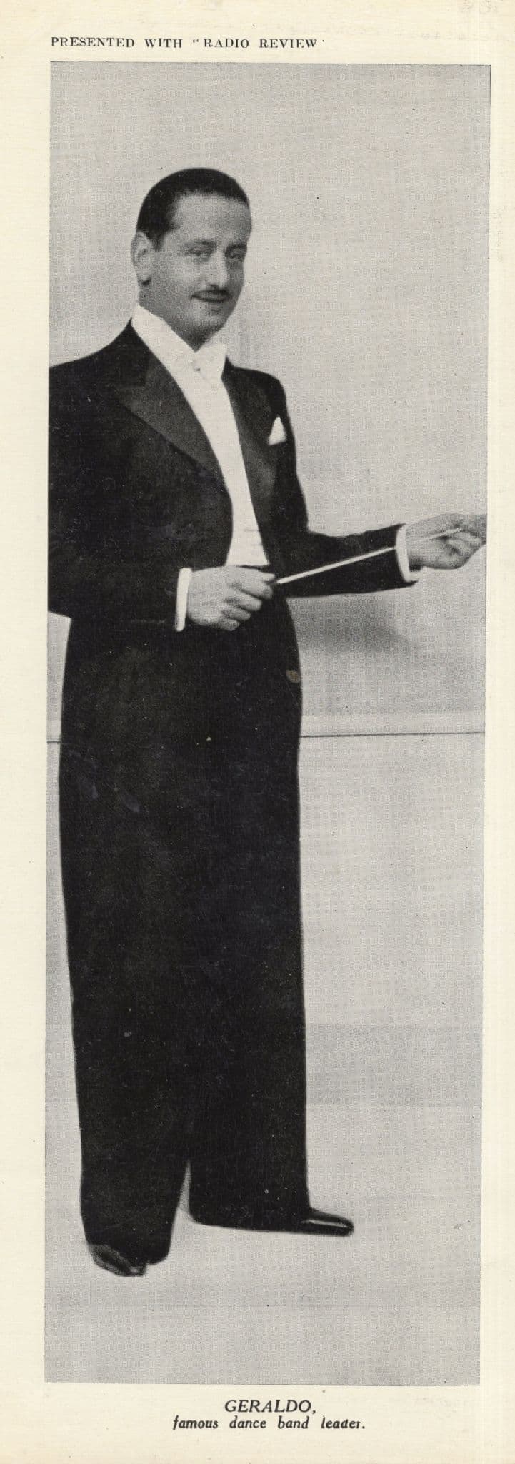 Geraldo Dance Band Leader Antique Radio Review 10x3 Photo