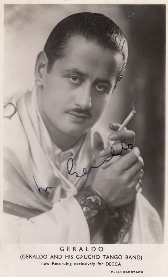 Geraldo & His Tango Orchestra Band Decca LP Record Hand Signed Photo & Letter