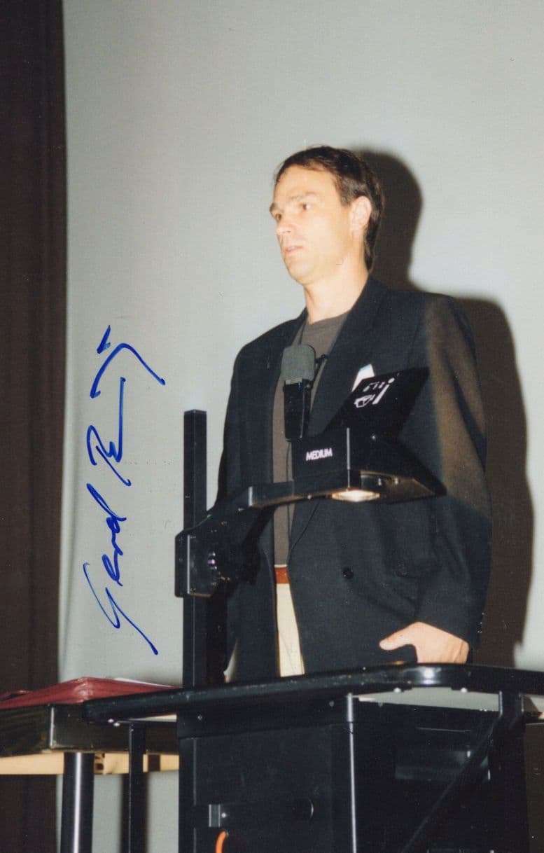 Gerd Binnig German Physicist Nobel Prize Winner Hand Signed Photo