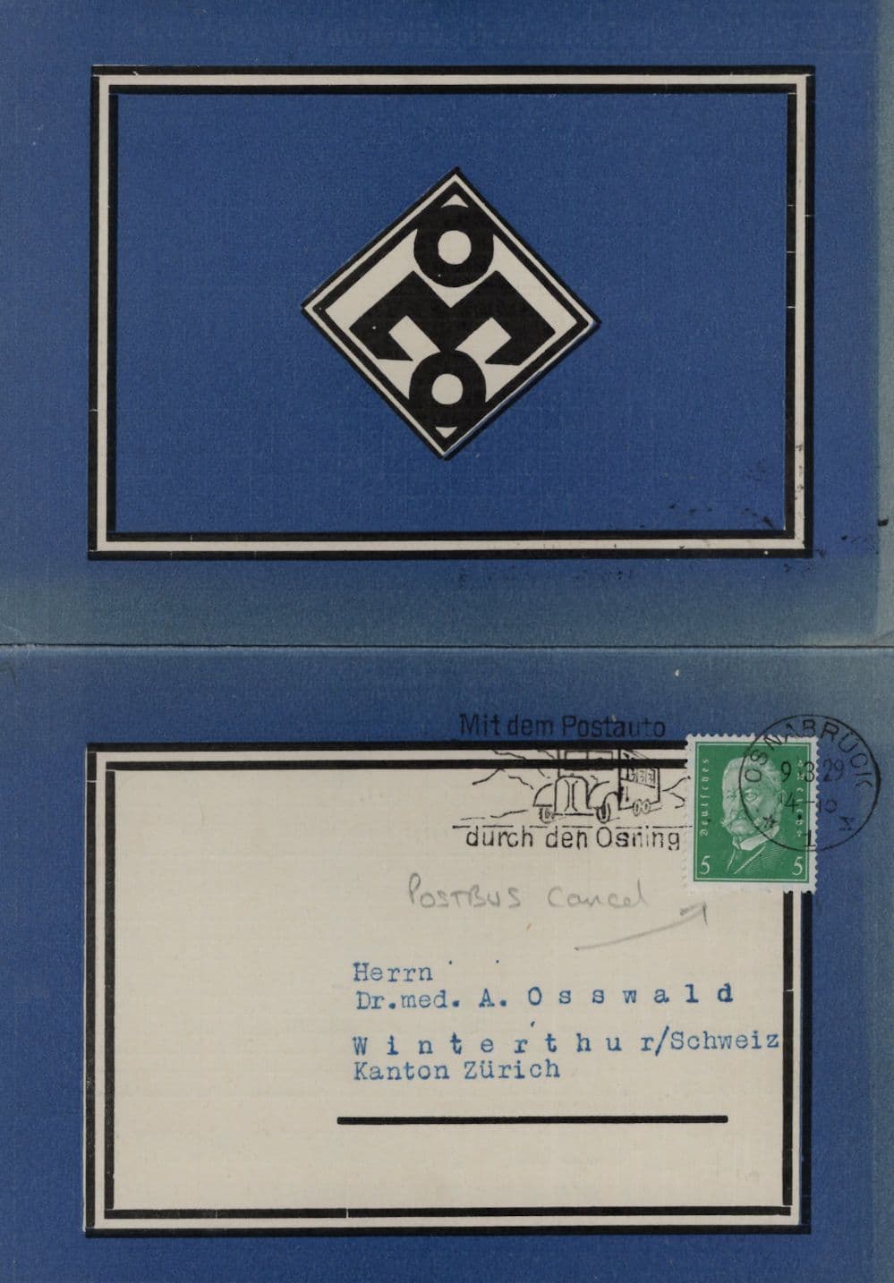 German Biotechnology Blood Pressure Medical Graph Antique Card
