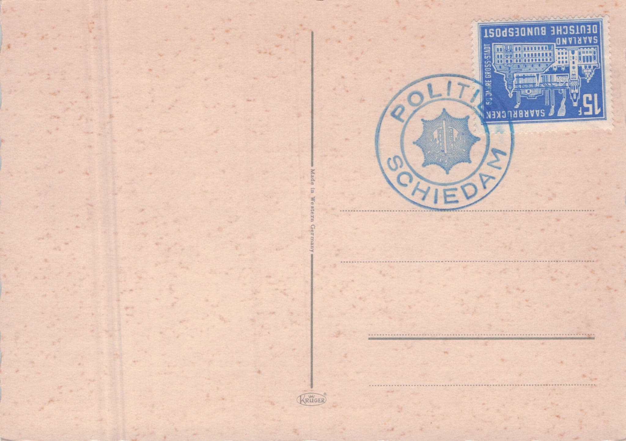 German Childrens Transport Police Station Politia Schiedam Postcard
