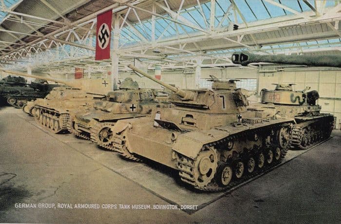 German Group of Tanks Swastika Bovington Tank Museum Mint Postcard