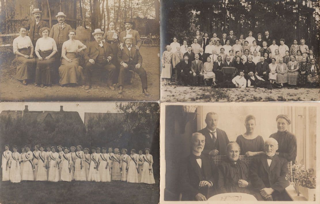 German Groups Of People incl Beauty Parade 4x Old Postcard s