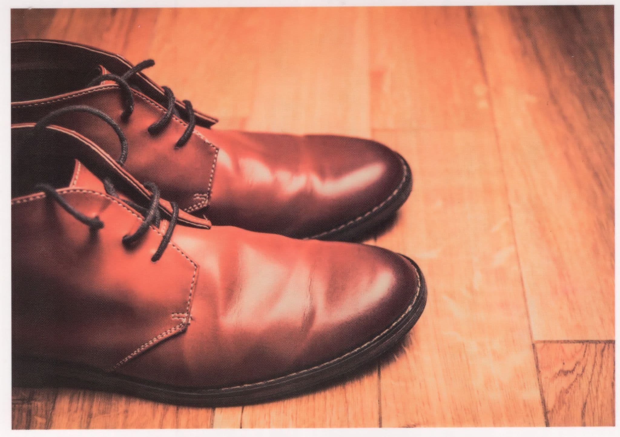 German Leather Suede Office Boots Shoes Steps To Career Job Postcard