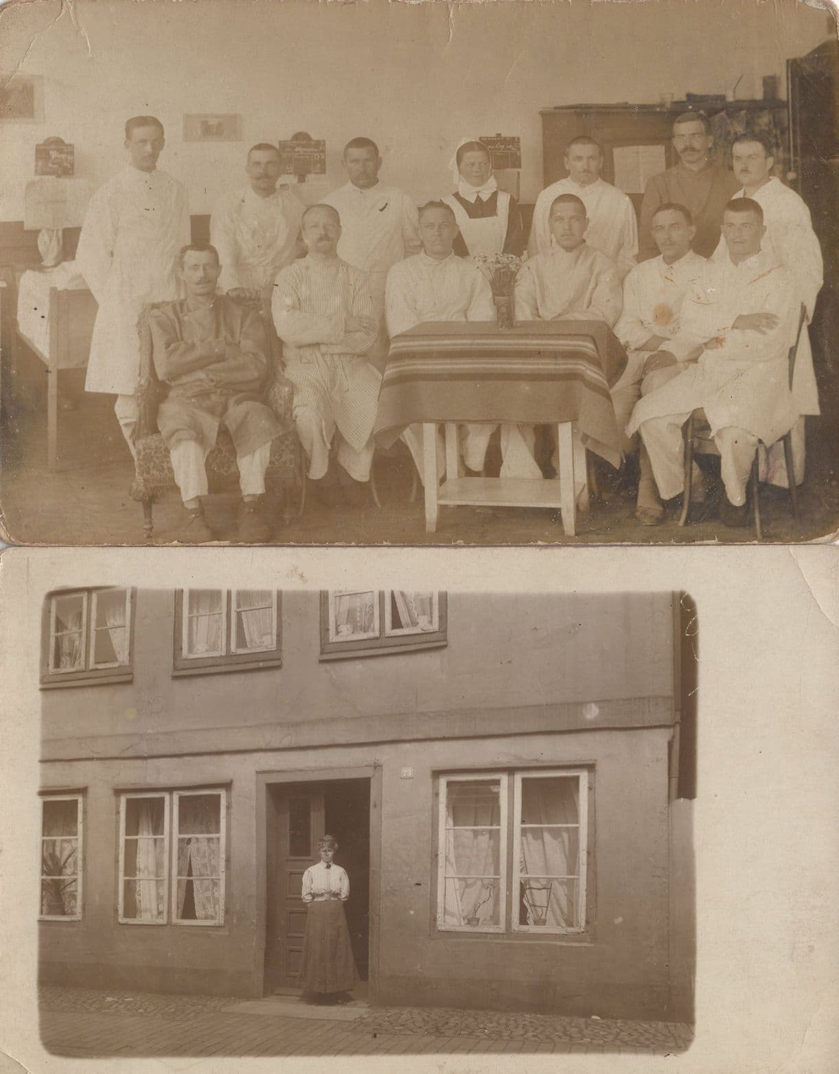 German Military Camp Chef Canteen Restaurant WW1 2x Postcard