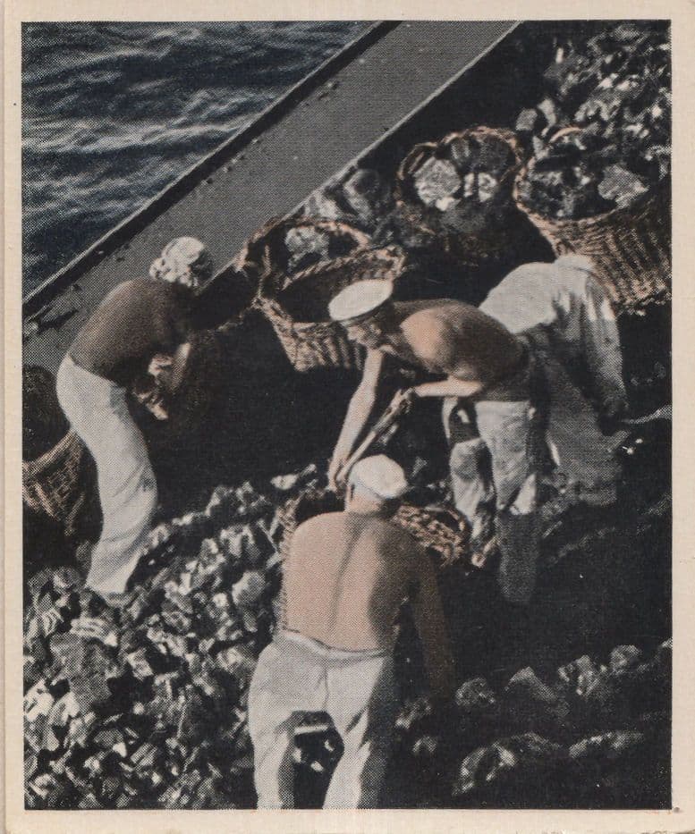 German Military Ship Coal Kohlenpranmen Transport Cigarette Card
