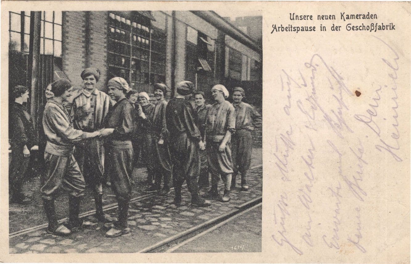 German Military WW1 Wearing Auschwitz Uniforms Old Feldpost Postcard