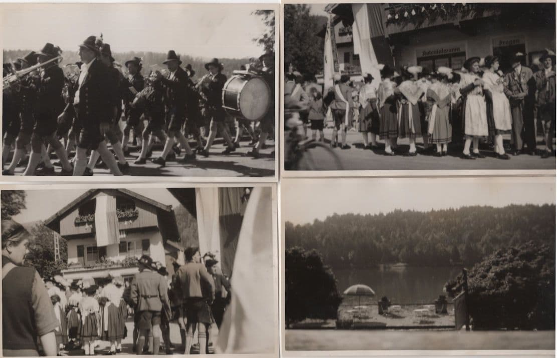 German Musicians Processions Social History Street Views 4x Old PB Postcard s