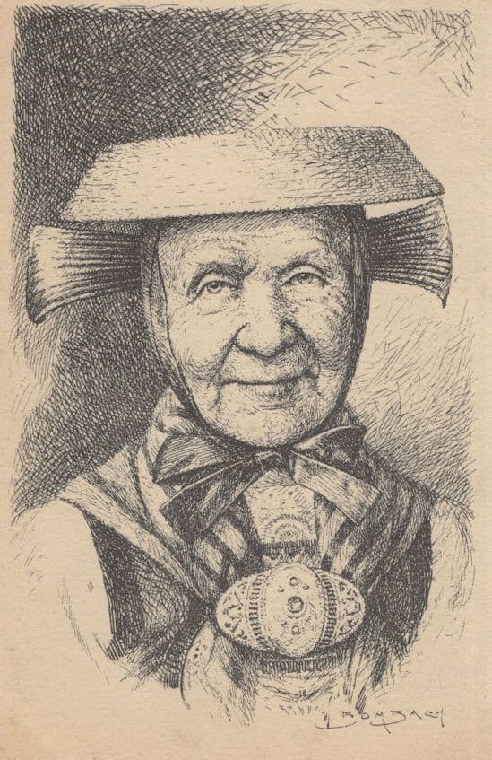 German Upmarket Lady Uniform Mayor Damburger Beer Painting Postcard