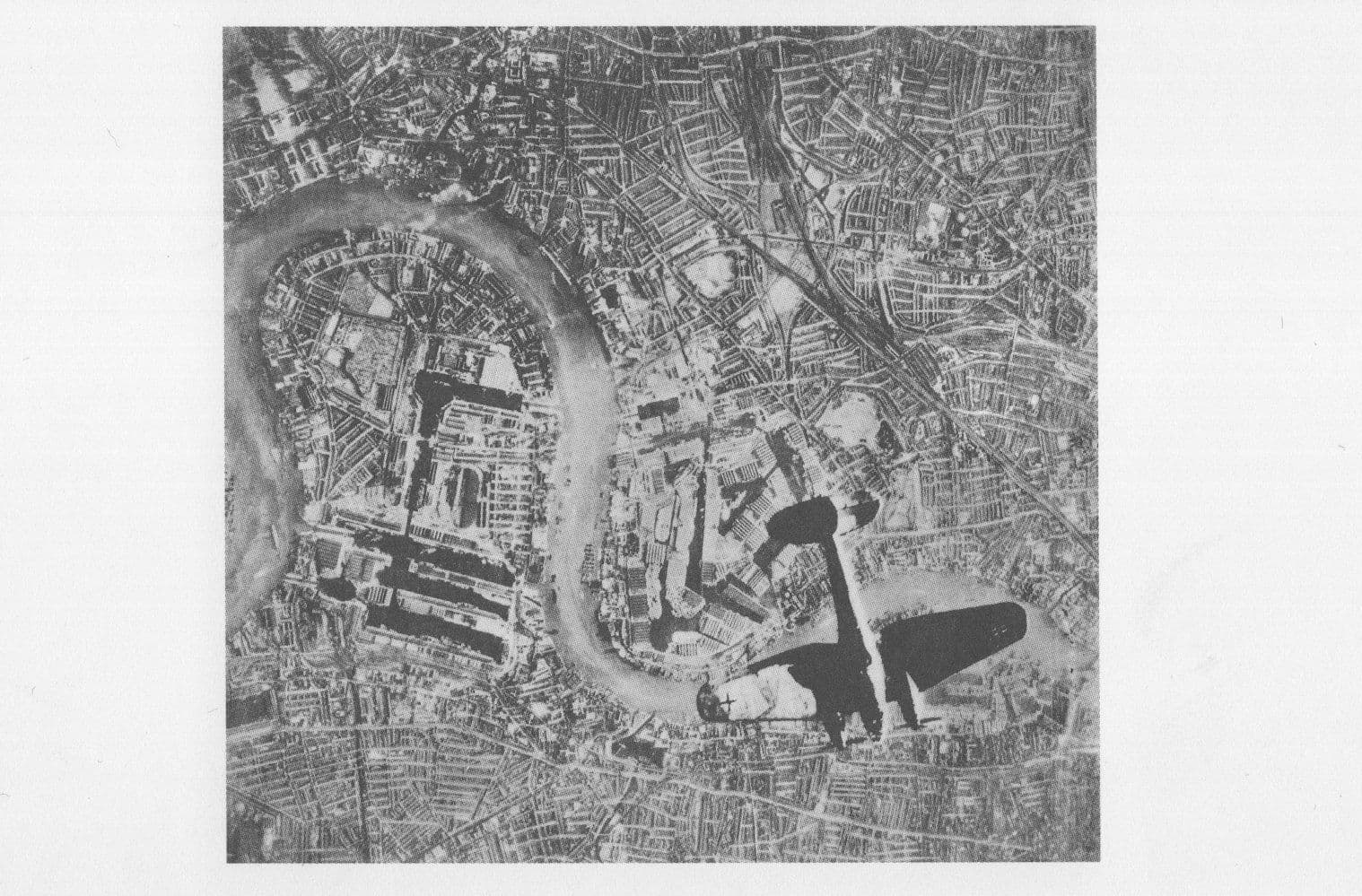 German WW2 Bomber Plane Isle Of Dogs London Blitz Military Postcard
