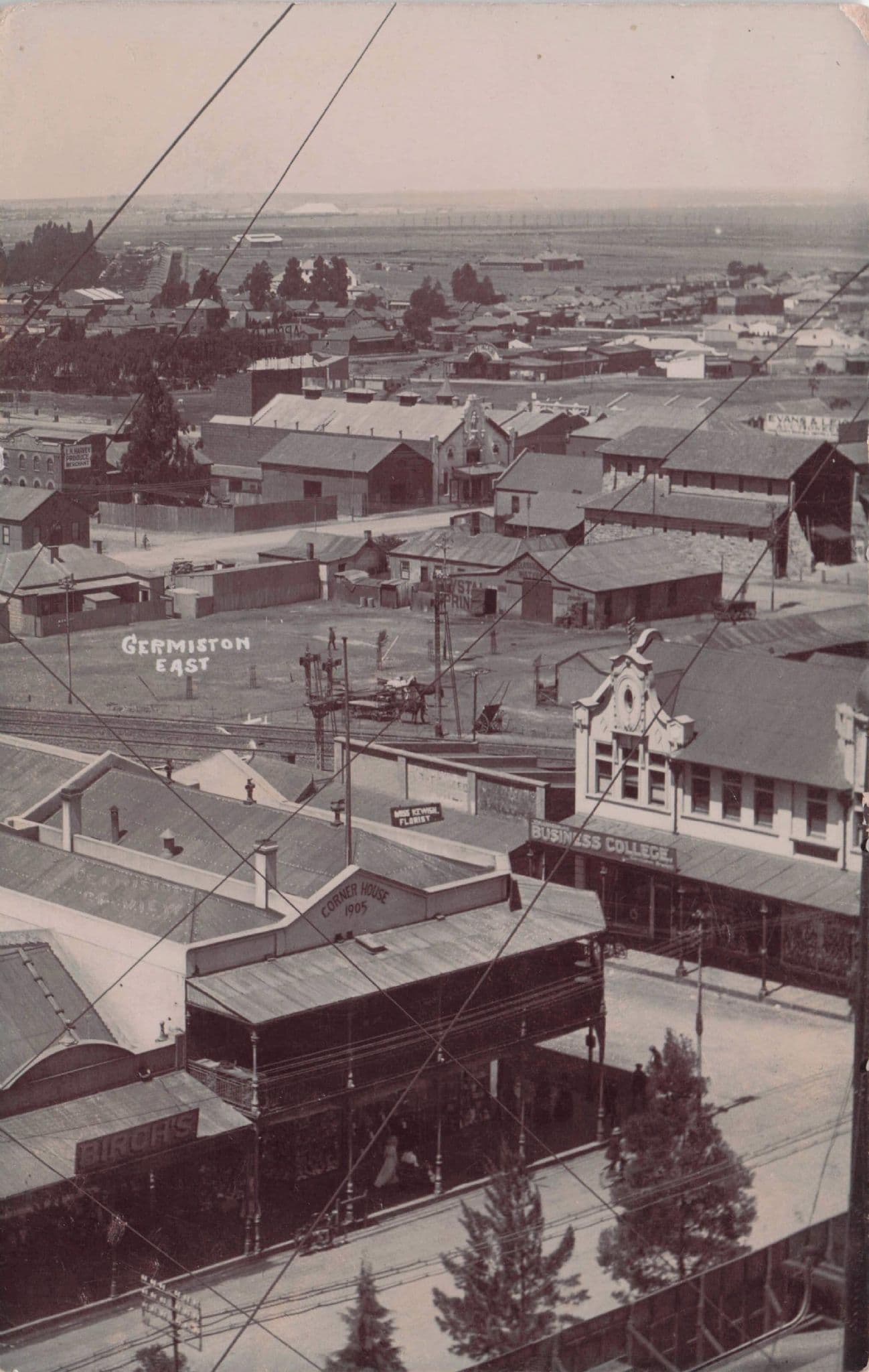 Germiston East South Africa Real Photo Aerial Old Postcard