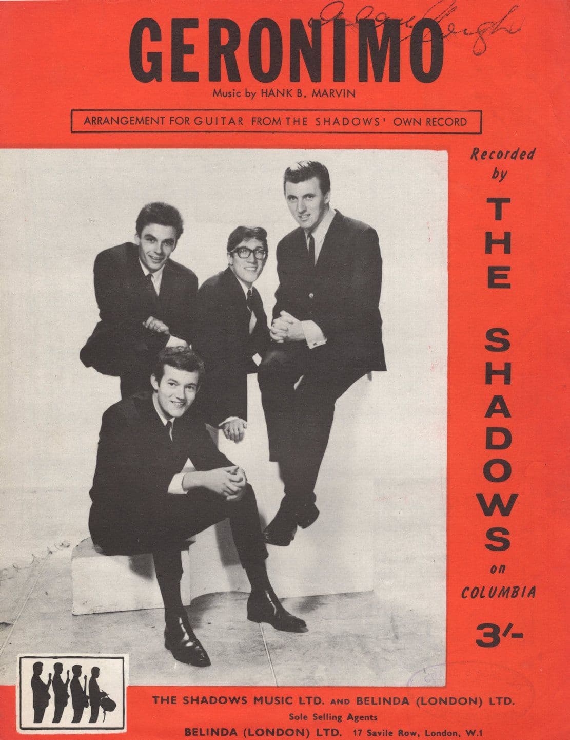 Geronimo The Shadows Sheet Music