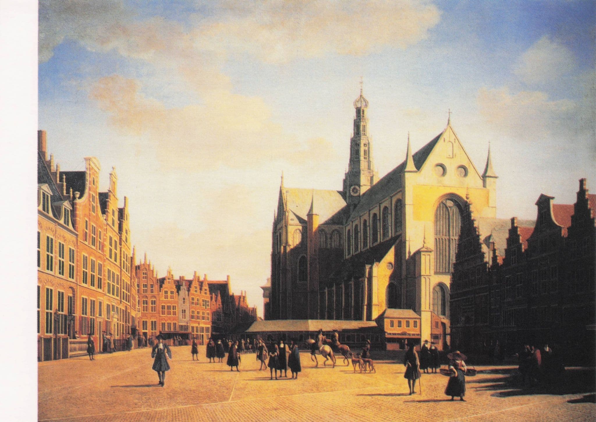 Gerrit Adriaensz Berckheyde 1600s Market Painting Postcard