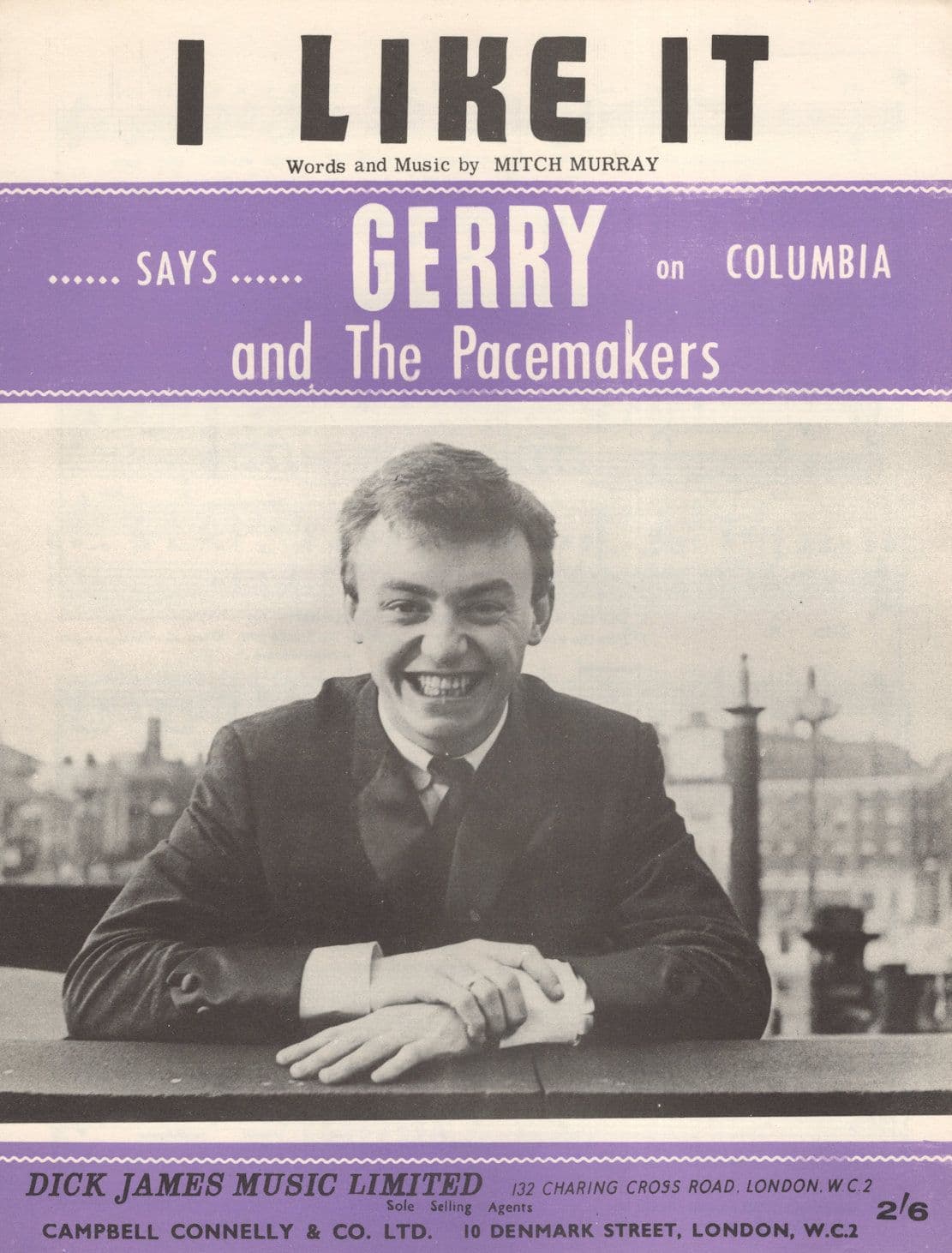 Gerry & The Pacemakers I Like It EX Sheet Music