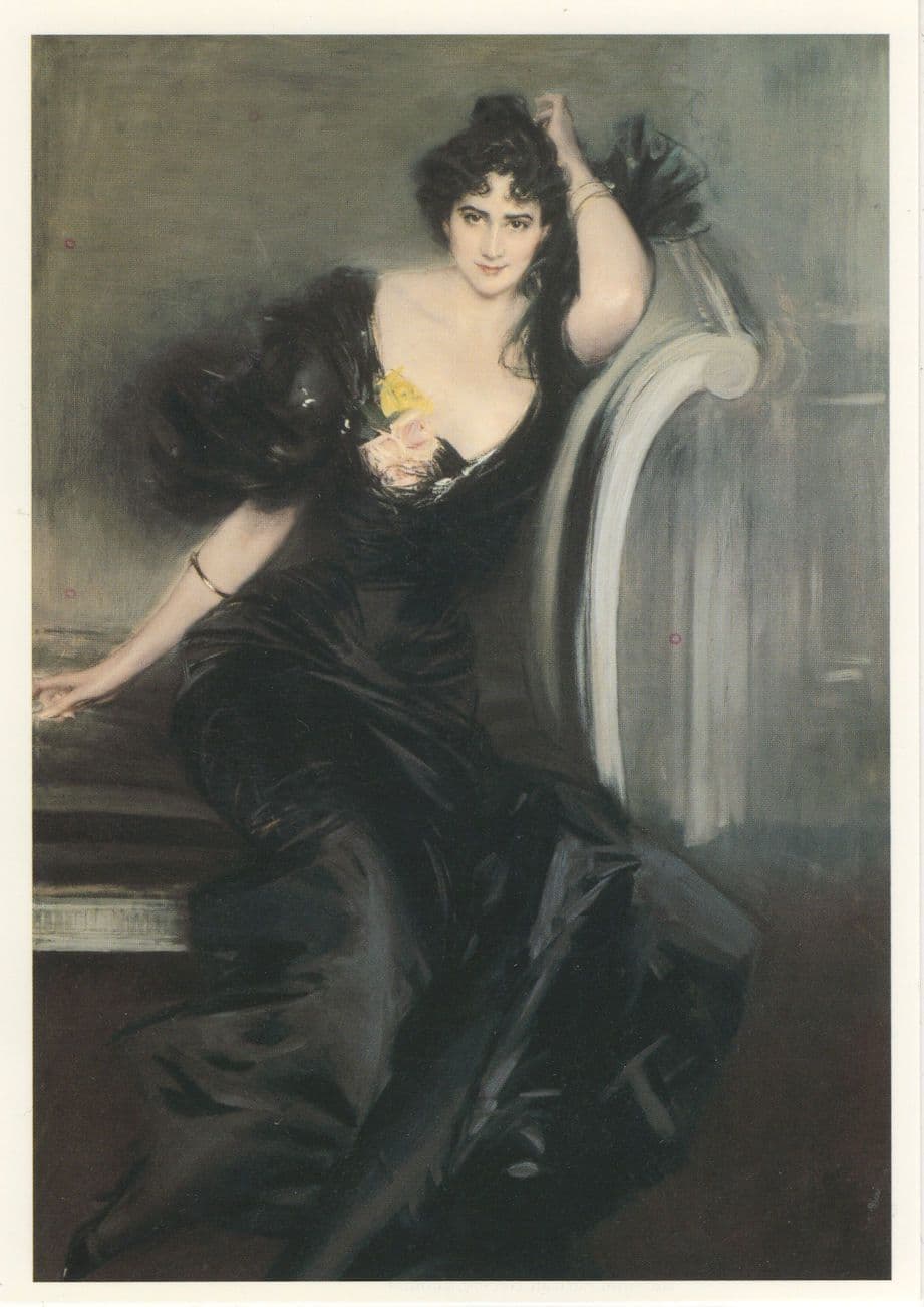 Gertrude Blood Lady Campbell Giovanni Boldini Painting Postcard