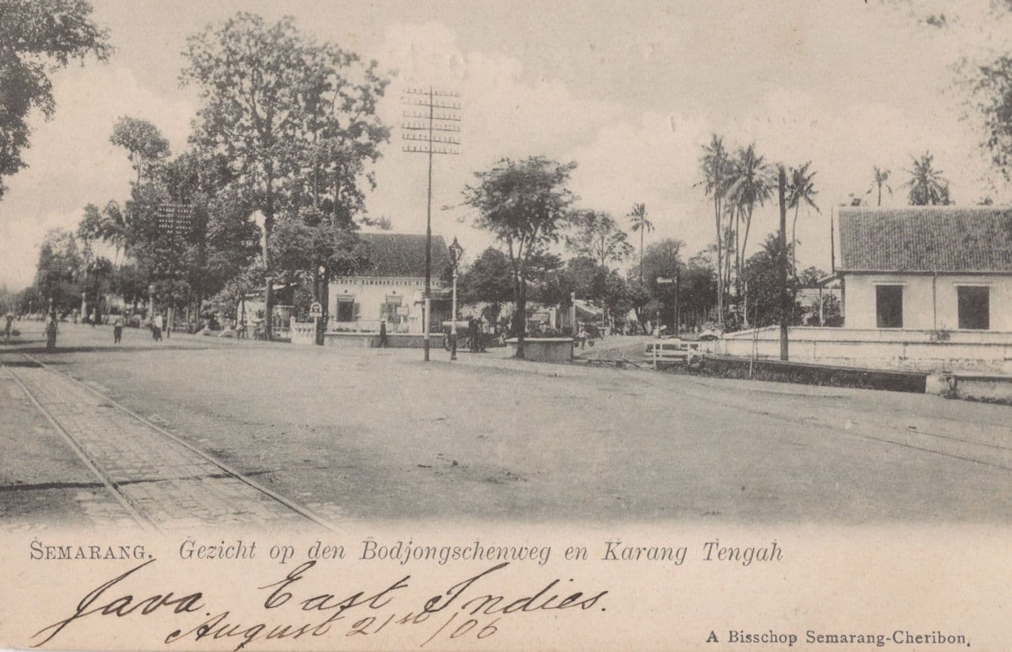 Gezicht Bodjongschenweg Karang Tengah Semarang Indonesia Postcard