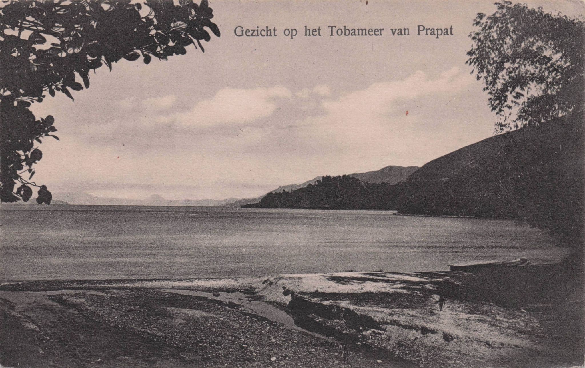 Gezicht Op Van Prapat Het Tobameer Indonesia Old Postcard
